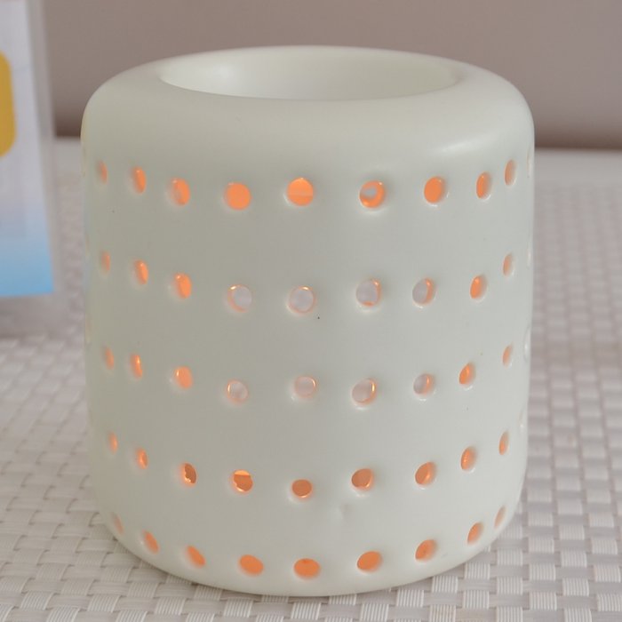 Parfumbrander – Witte Coliseo – Origineel ontwerp en vorm – Aromatherapie Decoratief object – Geurverspreiding Kandelaar, Geurende Wassen - Afbeelding 2