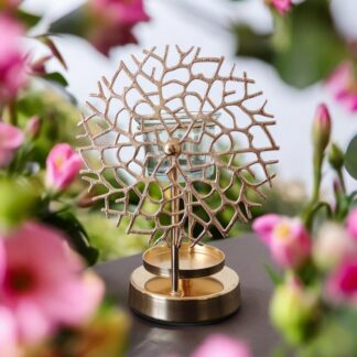 Inspiration Series Parfum Brander – Koraal – Geurende Wassen Kachel – Interieur Parfum Diffuser – Metalen Patroon Kandelaar – Origineel en Decoratief