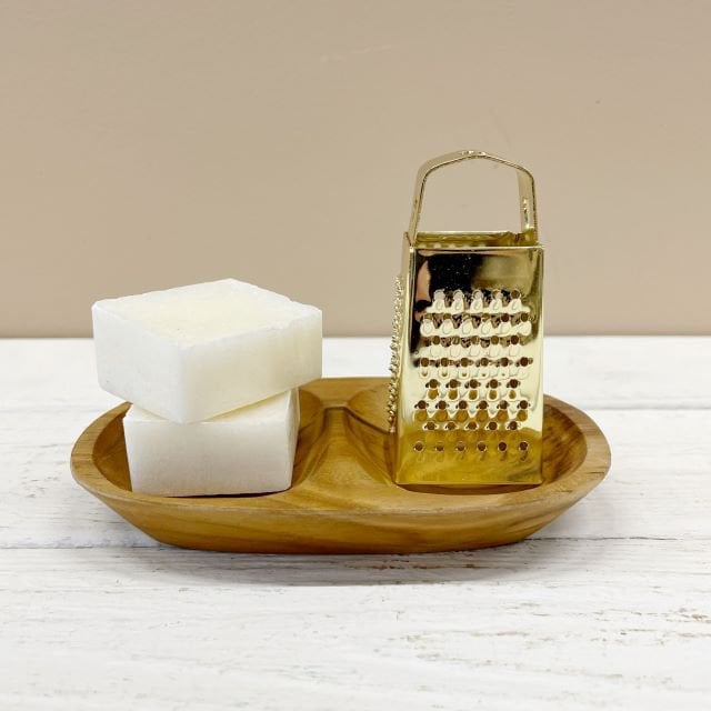 Schaaltje Hout Twee Vak Naturel