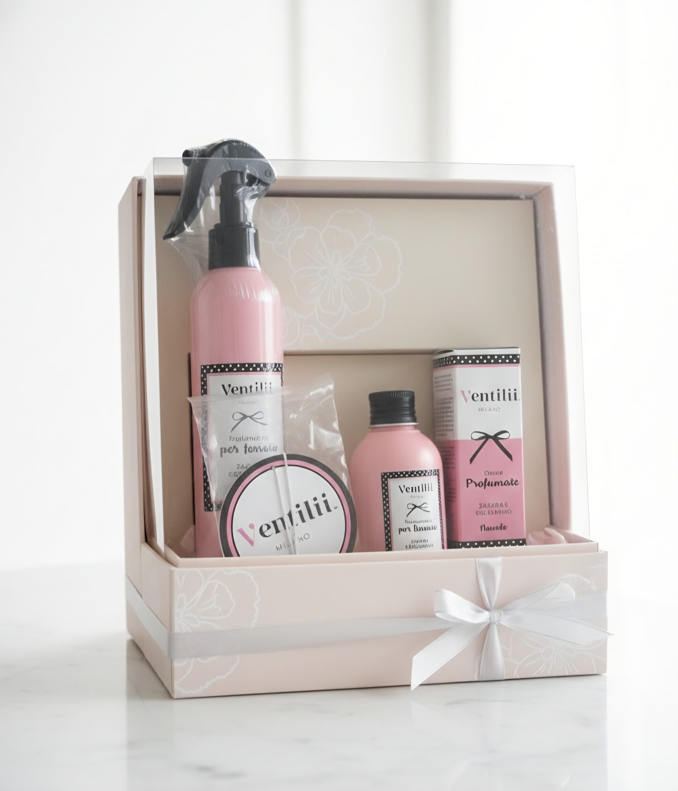 Cadeau set Ventilii Milano - Wasparfum - Interieurspray - auto hanger - Geurolie (Nuvole)