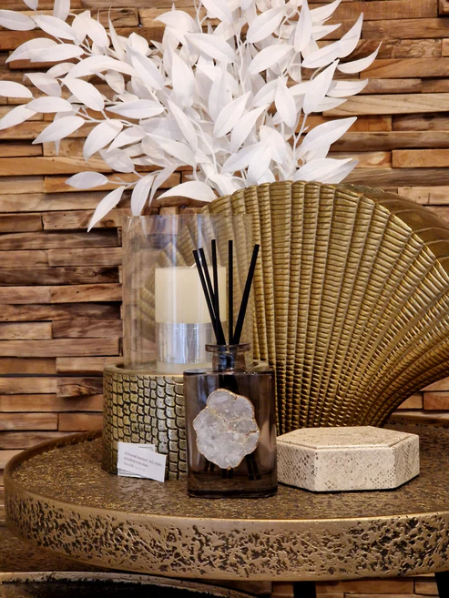 Luxe geurstokjes met bergkristal Grey Fresh 200ML | Toussaint Interieur