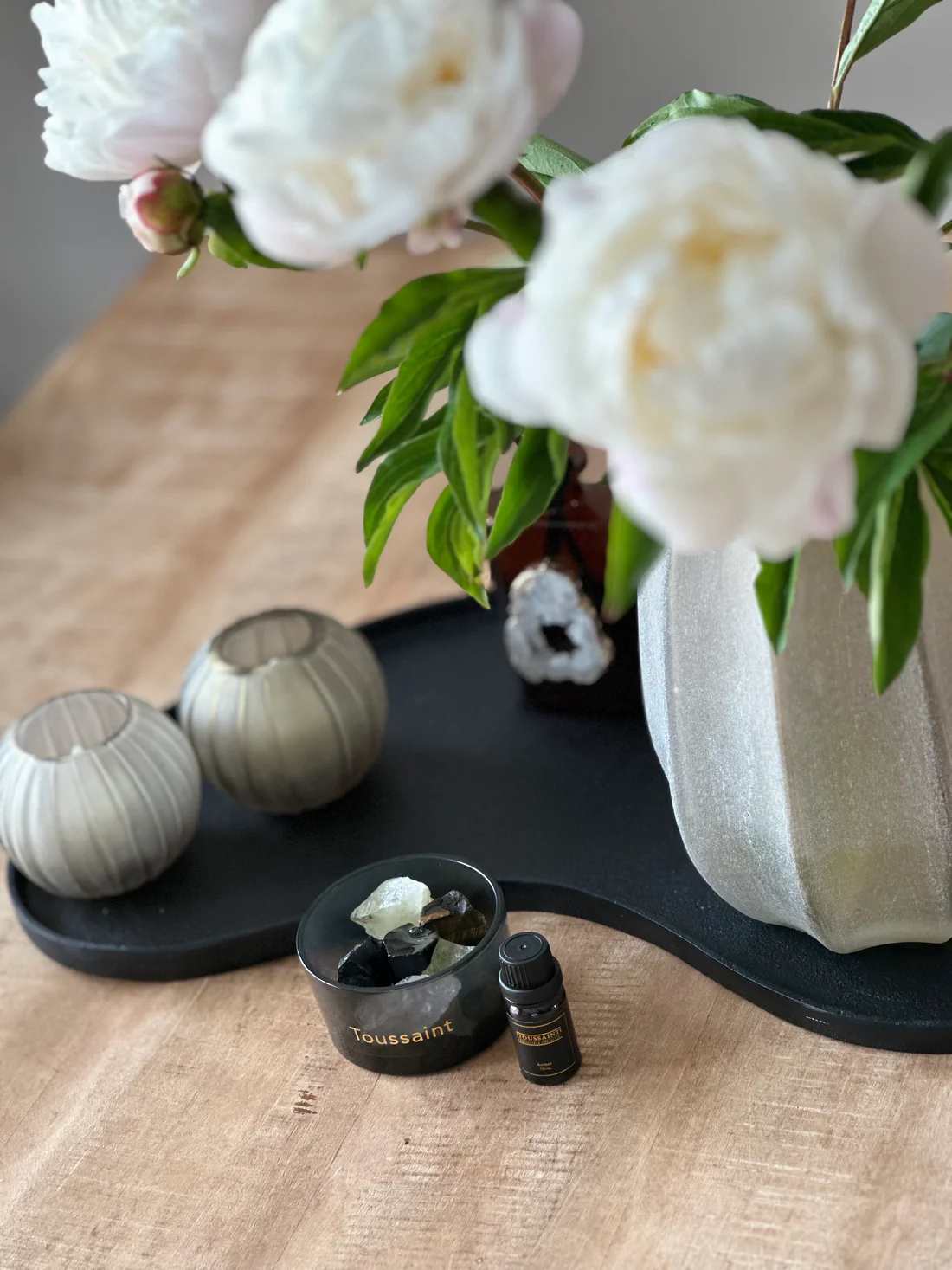 Giftset geurkristallen met etherische olie Amber | Toussaint Interieur - Afbeelding 2