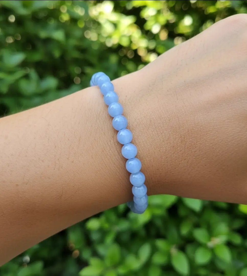 Edelstenen Armband β Angeliet 6 mm π©΅ - Afbeelding 2