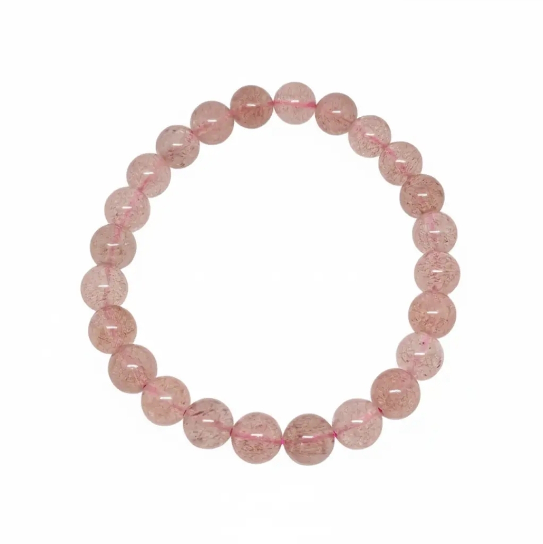 Edelstenen Armband â Aardbeienkwarts 8 mm đđЎ