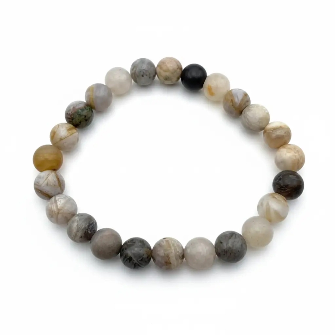 Edelstenen Armband β Bamboe Agaat 8 mm π€πΏ
