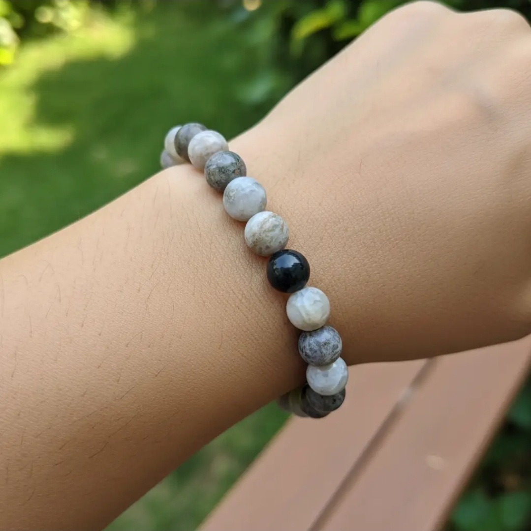 Edelstenen Armband β Bamboe Agaat 8 mm π€πΏ - Afbeelding 2