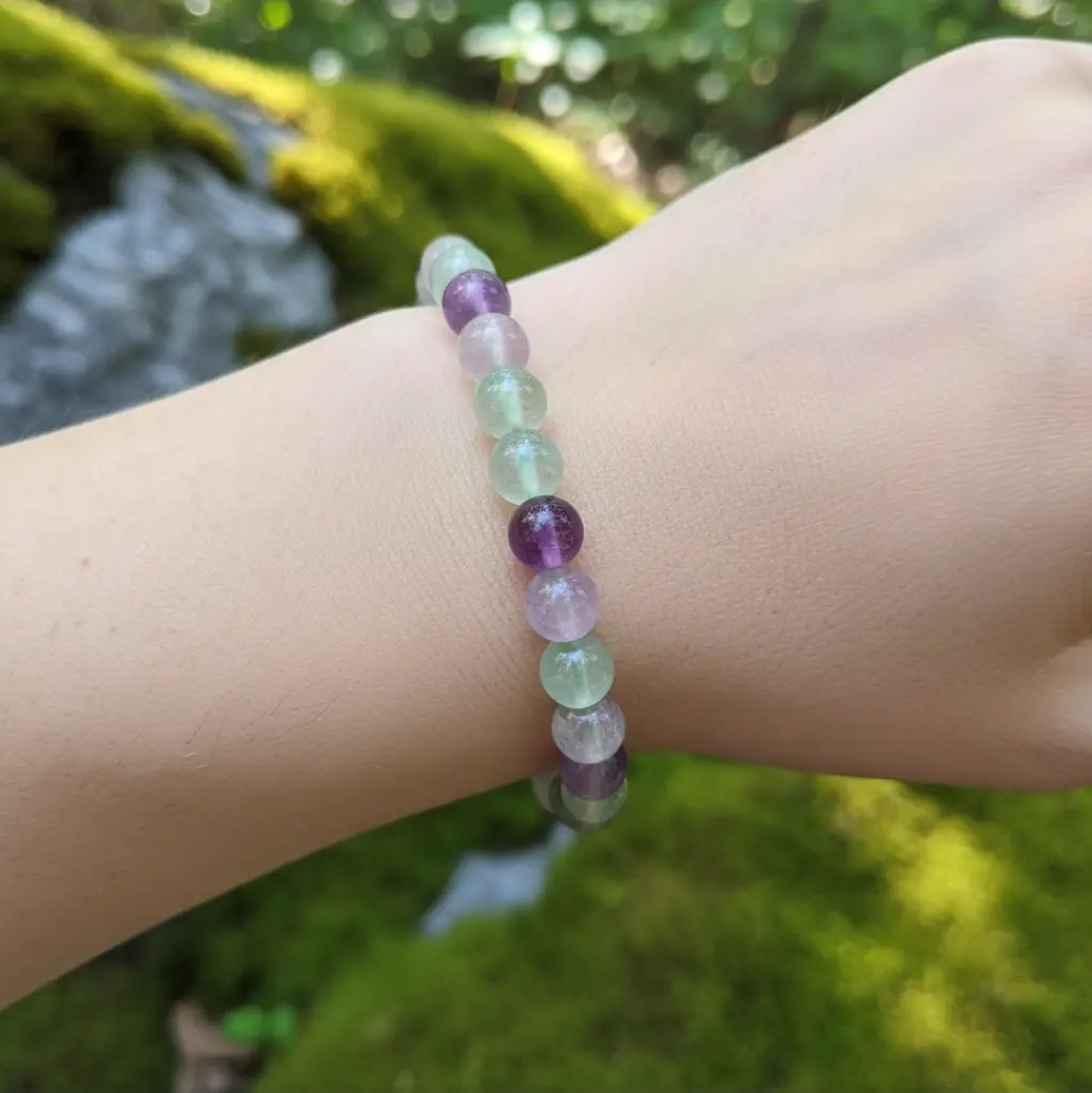 Edelstenen Armband β Fluoriet 8 mm ππ - Afbeelding 2
