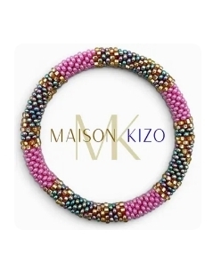 Handgemaakte Kralenarmband – Pink & Metallic Mix 🩷✨